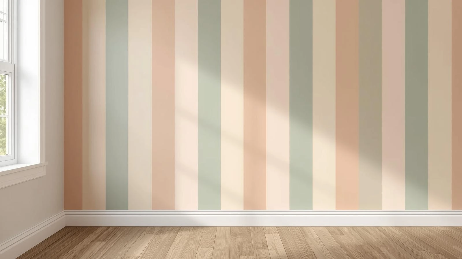 Creative Wall Painting with Stripes